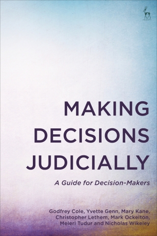 Cover image: Making Decisions Judicially 1st edition 9781509957941
