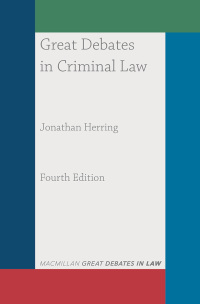 Cover image: Great Debates in Criminal Law 4th edition 9781352010237