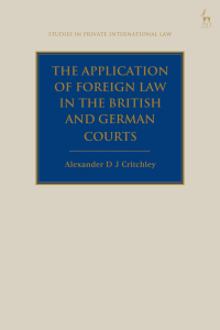 Imagen de portada: The Application of Foreign Law in the British and German Courts 1st edition 9781509959587