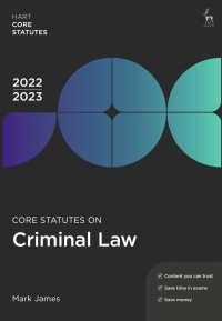 Titelbild: Core Statutes on Criminal Law 2022-23 7th edition 9781509960279