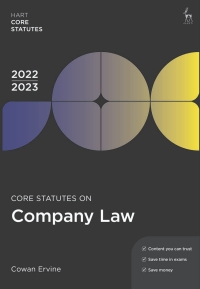 Cover image: Core Statutes on Company Law 2022-23 7th edition 9781509960361