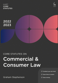 Cover image: Core Statutes on Commercial & Consumer Law 2022-23 7th edition 9781509960514