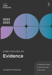 Cover image: Core Statutes on Evidence 2022-23 11th edition 9781509960613
