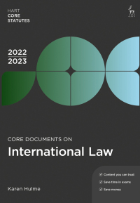 Cover image: Core Documents on International Law 2022-23 8th edition 9781509960668