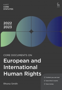 Imagen de portada: Core Documents on European & International Human Rights 2022-23 8th edition 9781509960767