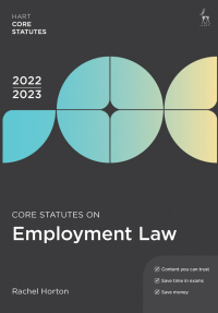 Cover image: Core Statutes on Employment Law 2022-23 7th edition 9781509962235