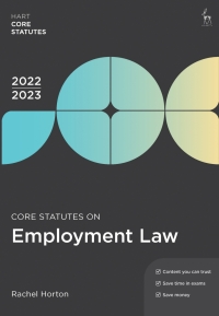 Cover image: Core Statutes on Employment Law 2022-23 7th edition 9781509962235