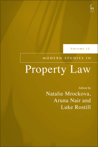 Cover image: Modern Studies in Property Law, Volume 12 1st edition 9781509963669
