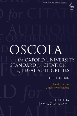 Imagen de portada: OSCOLA 5th edition 9781509973699