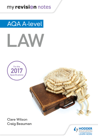 Cover image: My Revision Notes: AQA A-level Law 9781510429222