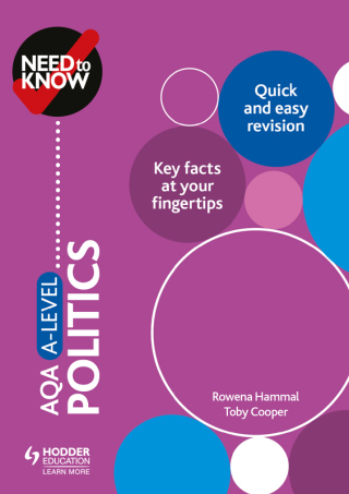 Cover image: Need to Know: AQA A-level Politics 9781510477148