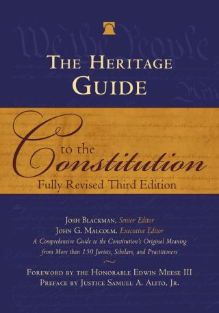 Cover image: The Heritage Guide to the Constitution