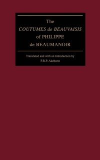 Imagen de portada: The "Coutumes de Beauvaisis" of Philippe de Beaumanoir 9780812231052