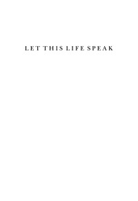 Cover image: Let This Life Speak 9780812280456