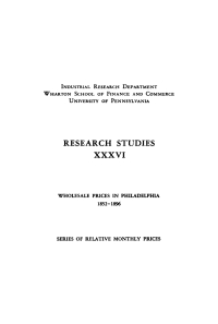 صورة الغلاف: Wholesale Prices in Philadelphia, 1852-1896 9781512800456