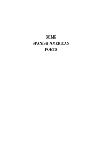 Cover image: Some Spanish-American Poets 9781512800517