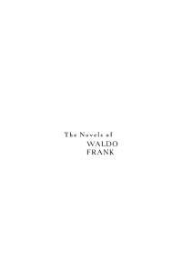 Titelbild: The Novels of Waldo Frank 9781512800555