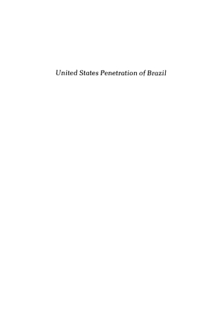 Cover image: United States Penetration of Brazil 9780812277203