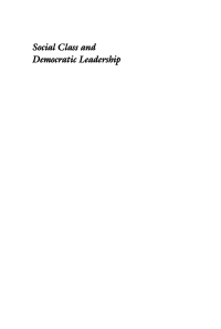 Cover image: Social Class and Democratic Leadership 9780812281583