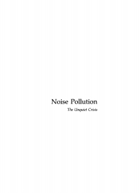 صورة الغلاف: Noise Pollution 9780812276381
