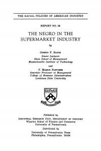 Titelbild: The Negro in the Supermarket Industry 9780812290691