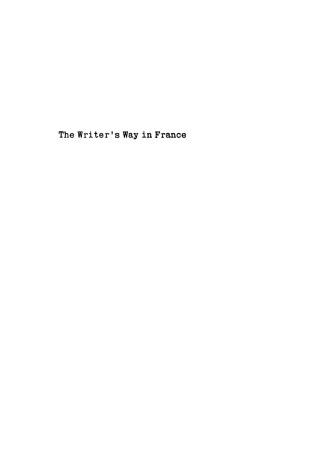 Titelbild: The Writer's Way in France 9780812272444