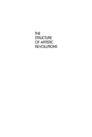 Cover image: The Structure of Artistic Revolutions 9780812279788