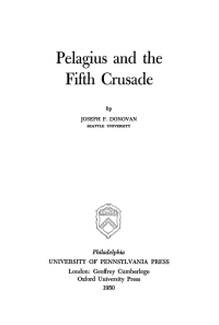 Omslagafbeelding: Pelagius and the Fifth Crusade 9781512801484