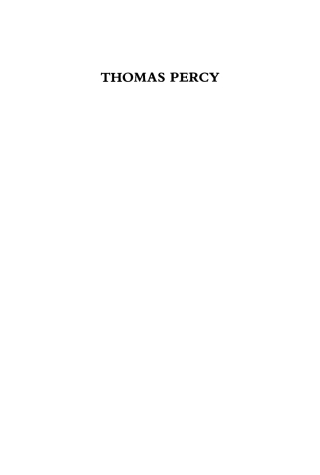 Imagen de portada: Thomas Percy 9780812281613