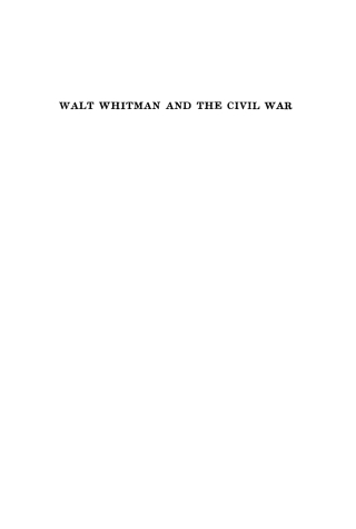 表紙画像: Walt Whitman and the Civil War 9781512801675