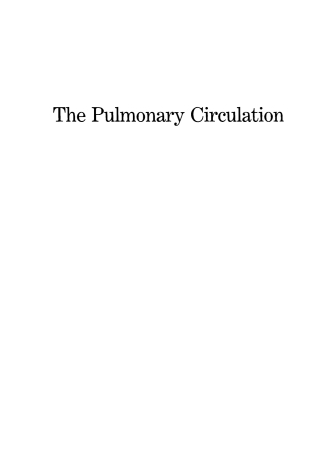 Imagen de portada: The Pulmonary Circulation, Normal and Abnormal 9780812281101