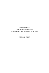 Cover image: "Propalladia" and Other Works of Bartolome de Torres Naharro, Volume 4 9781512801910