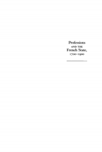 Titelbild: Professions and the French State, 1700-1900 9780812279122