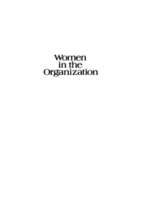 Cover image: Women in the Organization 9780812277159