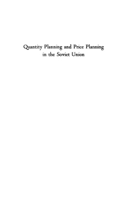 Omslagafbeelding: Quantity Planning and Price Planning in the Soviet Union 9781512802498