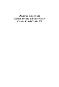 Imagen de portada: Olivier de Clisson and Political Society in France Under Charles V and Charles VI 9780812233537