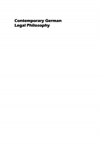 Imagen de portada: Contemporary German Legal Philosophy 9780812233605