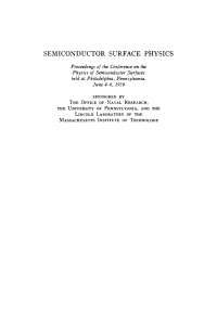 Titelbild: Semiconductor Surface Physics 9780812271133