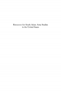 Omslagafbeelding: Resources for South Asian Area Studies in the United States 9780812273625