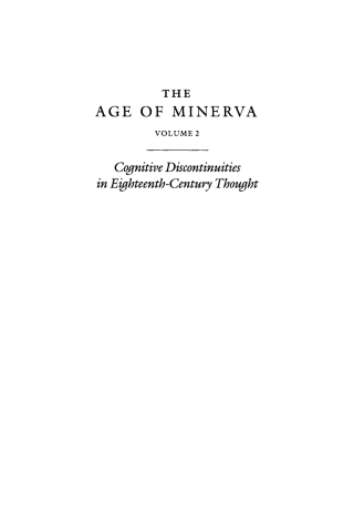 Cover image: The Age of Minerva, Volume 2 9780812233087