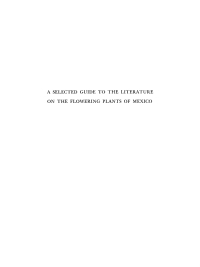 Omslagafbeelding: A Selected Guide to the Literature of the Flowering Plants of Mexico 9781512803365