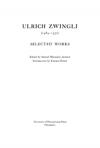 Cover image: Ulrich Zwingli (1484-1531) 9780812276701