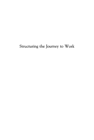 Cover image: Structuring the Journey to Work 9780812274240