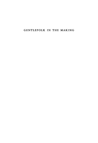 Cover image: Gentlefolk in the Making 9781512804300