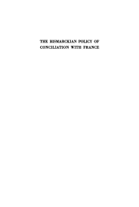 Cover image: The Bismarckian Policy of Conciliation with France, 1875-1885 9781512804447