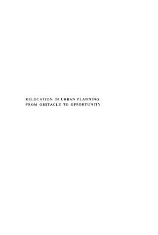 Titelbild: Relocation in Urban Planning 9781512804683