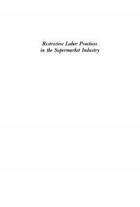 Omslagafbeelding: Restrictive Labor Practices in the Supermarket Industry 9781512805017
