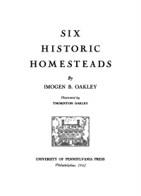 Cover image: Six Historic Homesteads 9781512805192