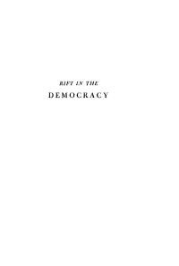 Cover image: Rift in the Democracy 9781512805352