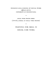 Imagen de portada: Training for Skill in Social Case Work 9780812271454